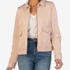 Clothing Kut from the Kloth | Alena Zip Faux Suede Jacket Powder Pink