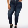 Denim Kut from the Kloth | Rachael High Rise Fab Ab Mom Jean, Plus Management W/Dk Stone Base Wash