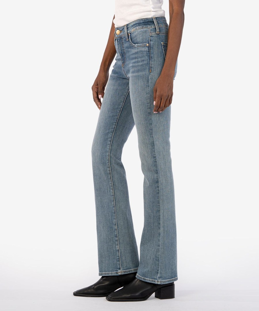 Fit Kut from the Kloth Natalie Boot Cut | Natalie High Rise Fab Ab Bootcut Composed W/Med Base Wash