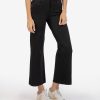 Denim Kut from the Kloth | Meg High Rise Fab Ab Wide Leg Raw Hem, Exclusive ( ) Black