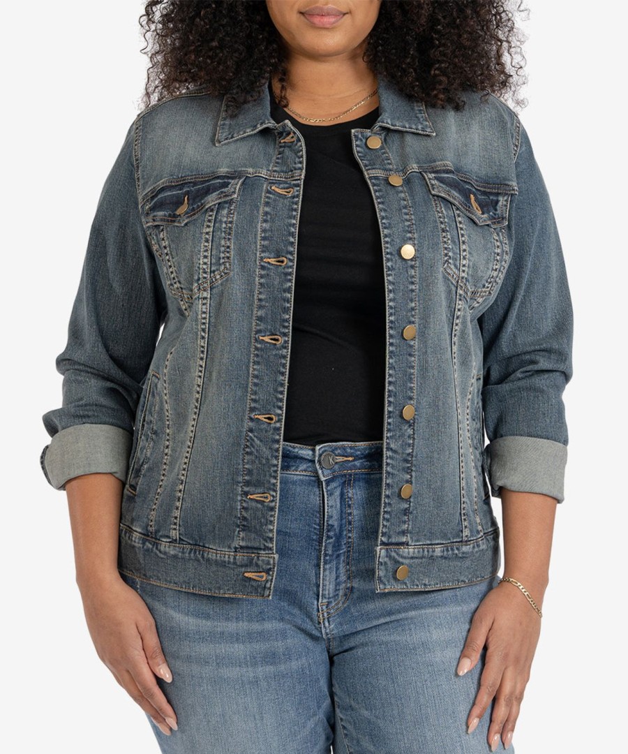 Clothing Kut from the Kloth | Jacqueline Jacket, Plus Liberal W/Med Base Wash