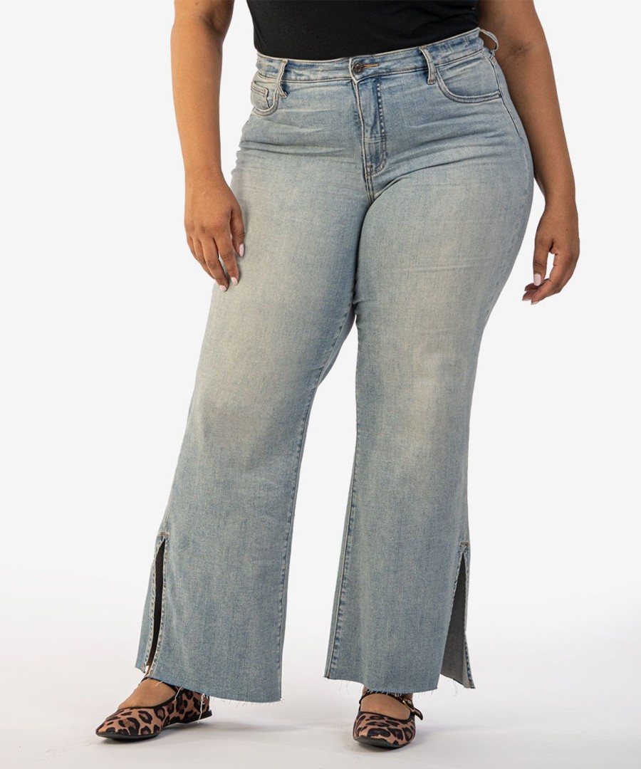 Fit Kut from the Kloth Meg Wide Leg | Meg High Rise Wide Leg, Plus Limit W/Medium Base Wash