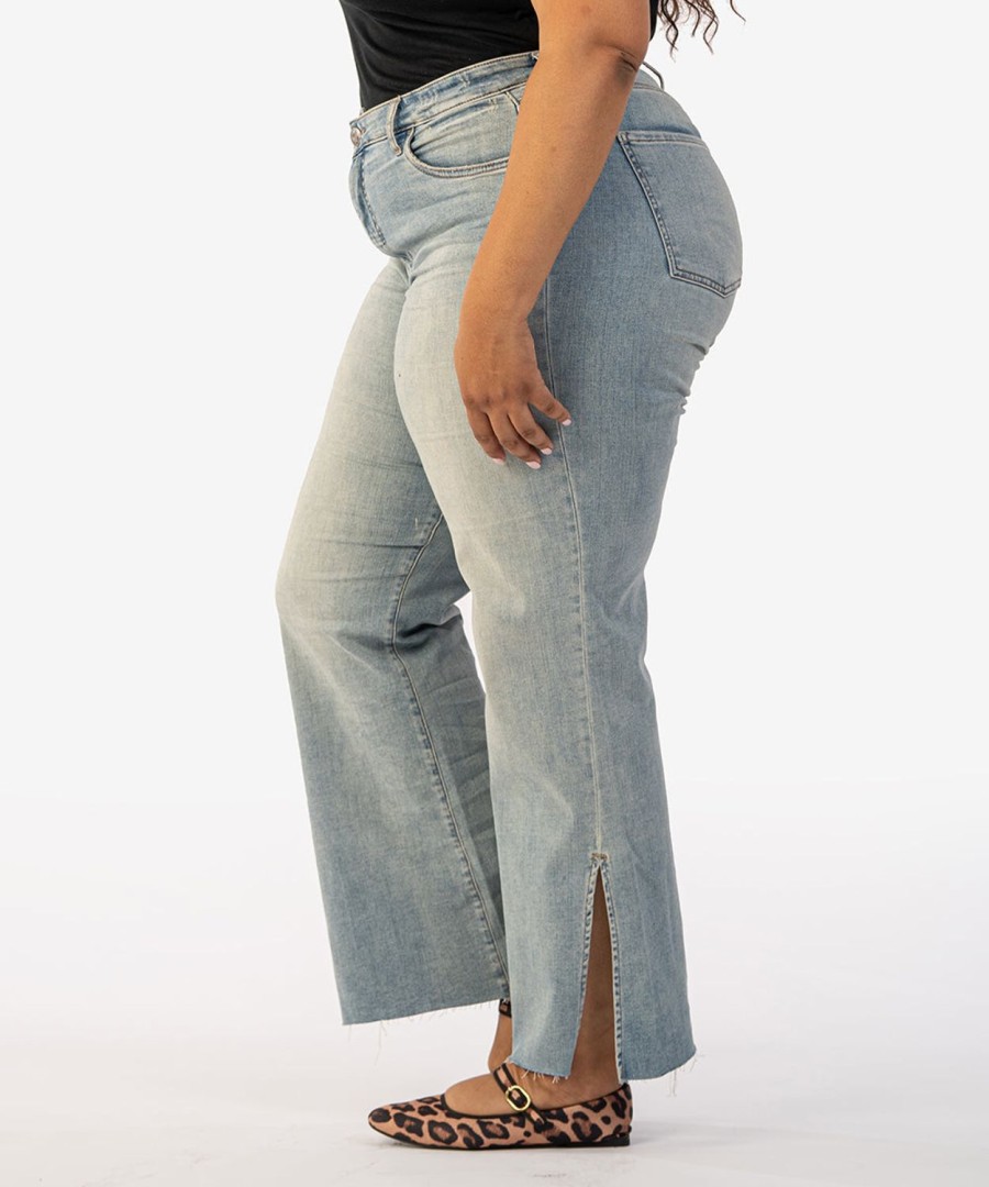 Fit Kut from the Kloth Meg Wide Leg | Meg High Rise Wide Leg, Plus Limit W/Medium Base Wash