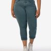 Fit Kut from the Kloth Amy Crop Straight Leg | Amy High Rise Crop Straight Leg, Plus Teal Blue