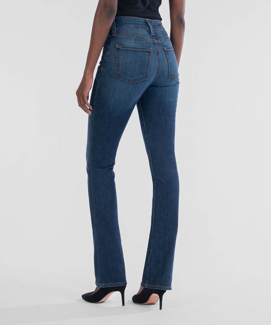 Denim Kut from the Kloth | Natalie High Rise Fab Ab Bootcut Durable W/Dk Stone Base Wash