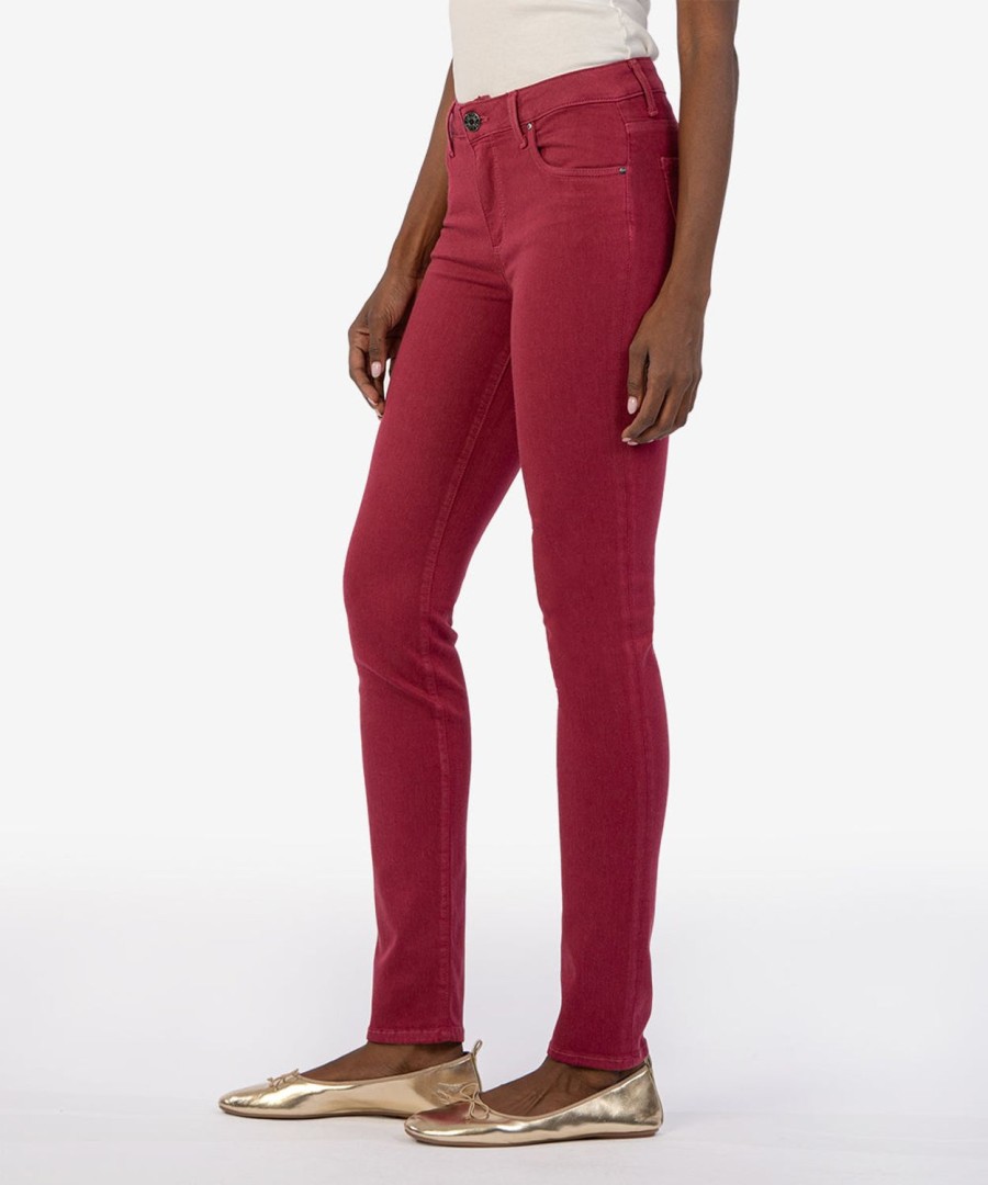 Denim Kut from the Kloth | Diana Mid Rise Relaxed Fit Skinny Rouge