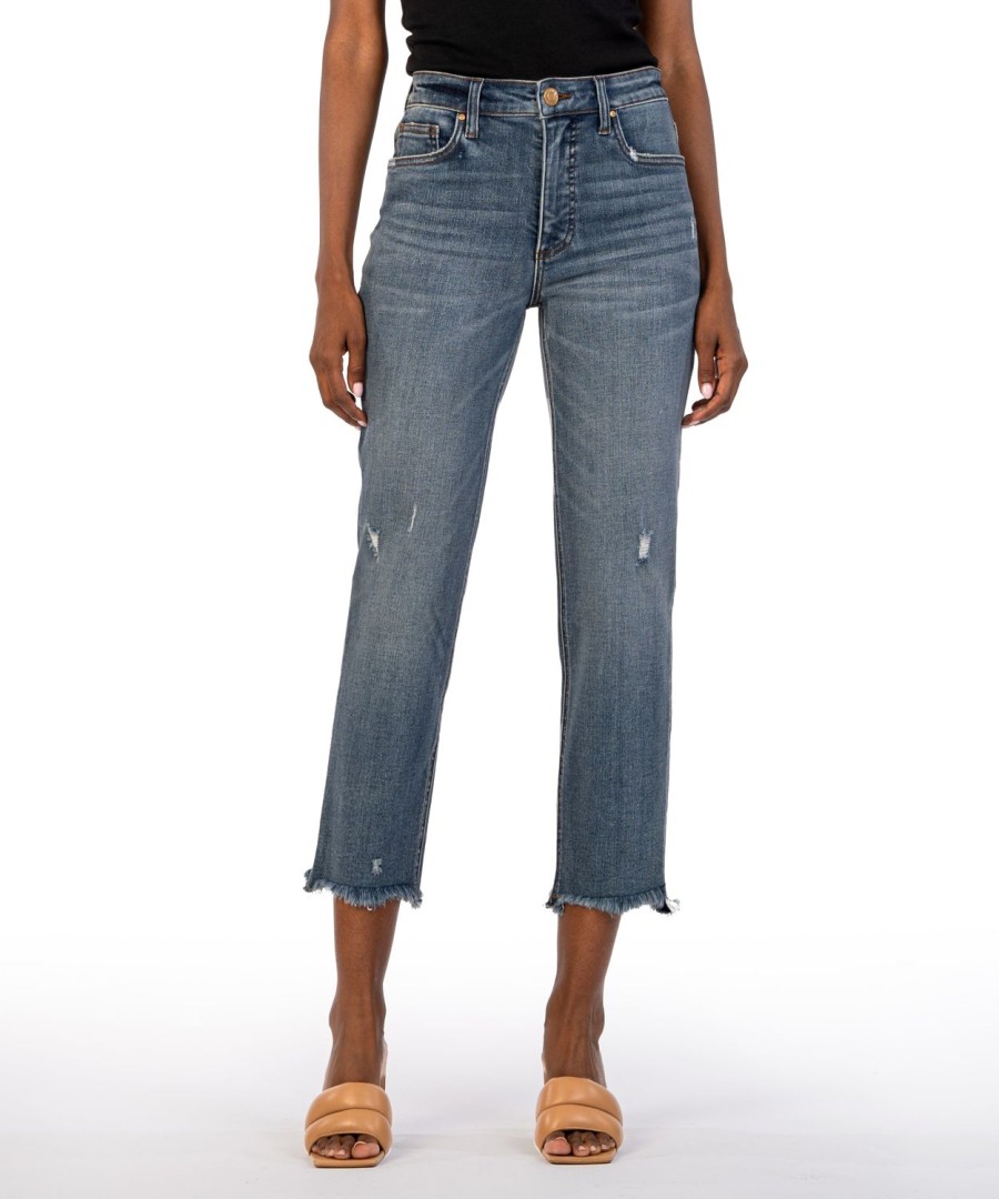 Fit Kut from the Kloth Rachael Mom Jean | Rachael High Rise Fab Ab Mom Jean Built W/Med Base Wash