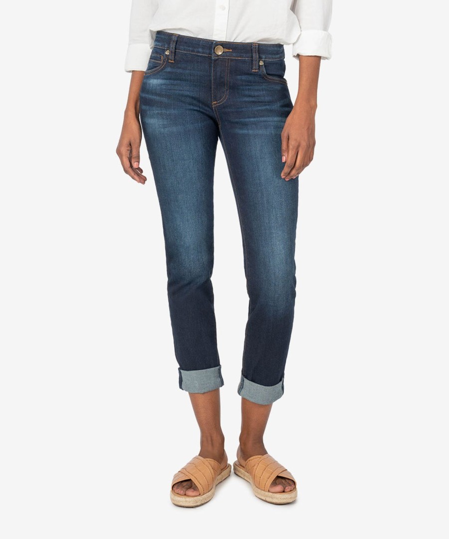 Fit Kut from the Kloth Catherine Boyfriend | Catherine Mid Rise Boyfriend Adaptability W/Euro Base Wash