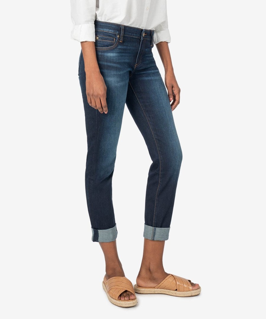 Fit Kut from the Kloth Catherine Boyfriend | Catherine Mid Rise Boyfriend Adaptability W/Euro Base Wash