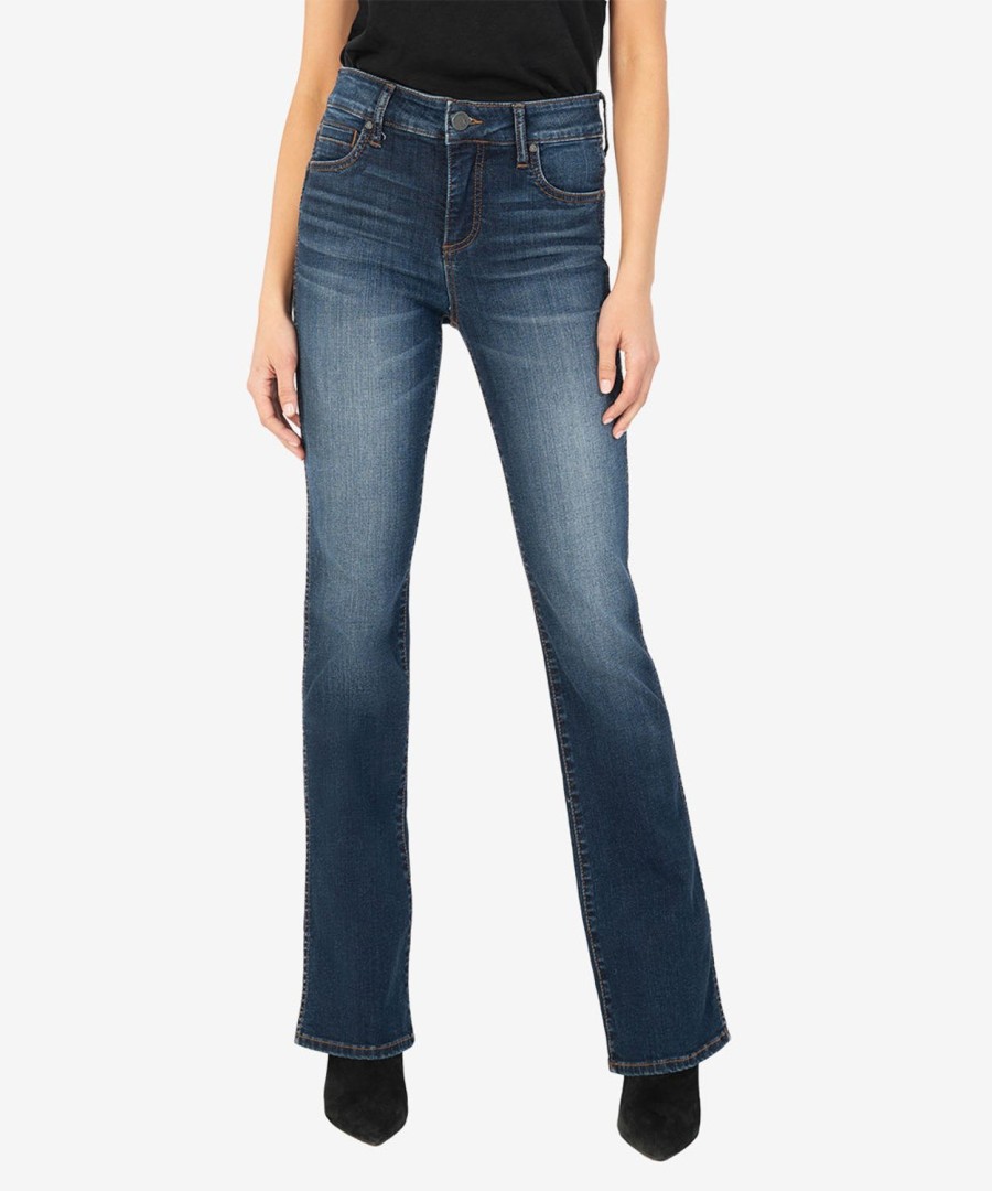 Fit Kut from the Kloth Natalie Boot Cut | Natalie High Rise Fab Ab Bootcut Monument W/Dk Stone Base Wash