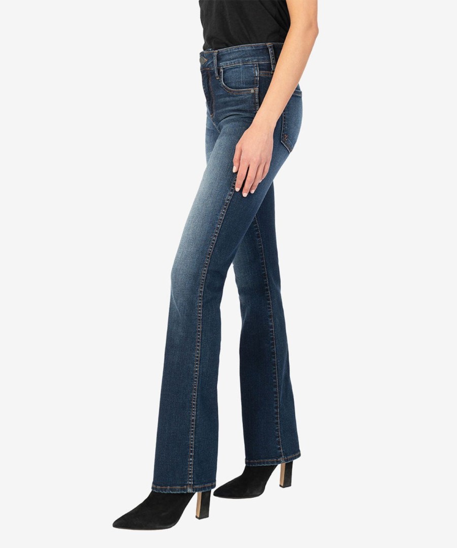 Fit Kut from the Kloth Natalie Boot Cut | Natalie High Rise Fab Ab Bootcut Monument W/Dk Stone Base Wash