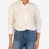 Clothing Kut from the Kloth | Delanie Twist Front Shirt Off White