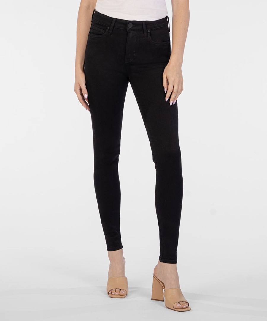 Denim Kut from the Kloth | Mia High Waist Slim Fit Skinny (Black)