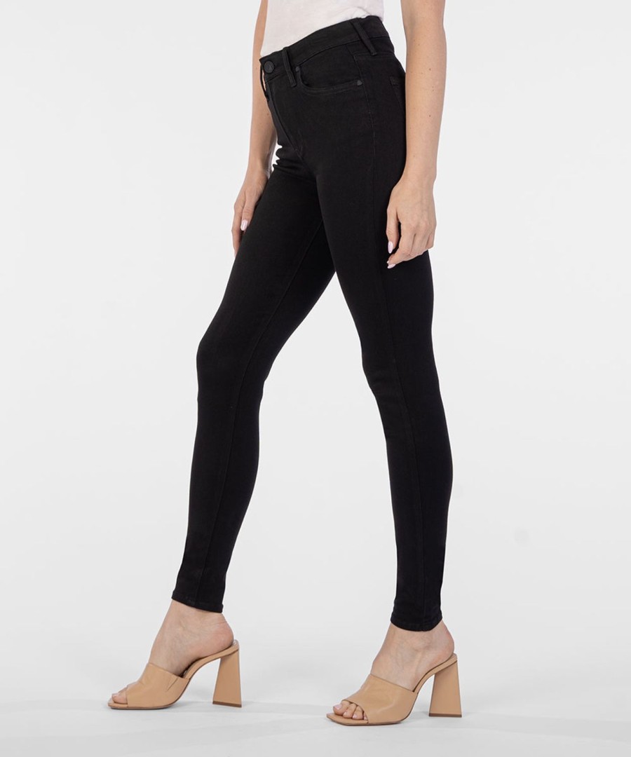 Denim Kut from the Kloth | Mia High Waist Slim Fit Skinny (Black)