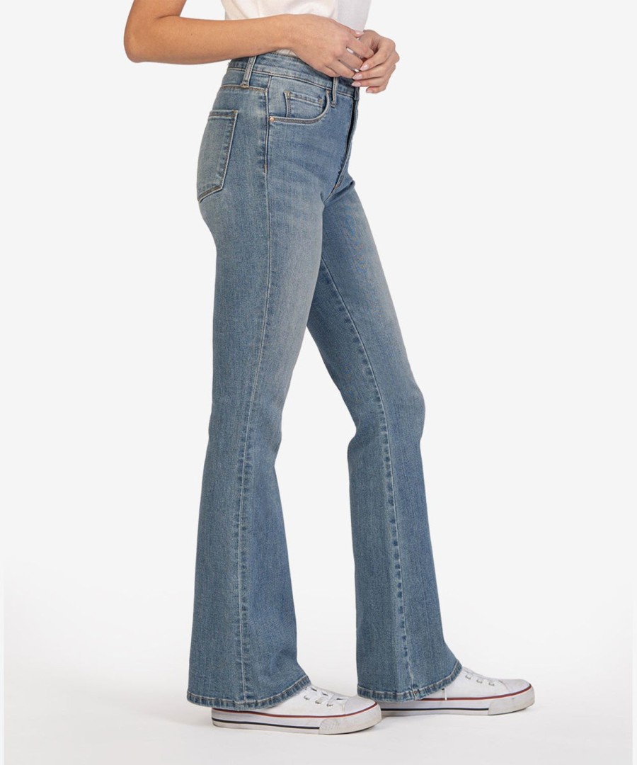 Denim Kut from the Kloth | Ana High Rise Fab Ab Flare (Ultimate Wash) Ultimate W/Medium Base Wash