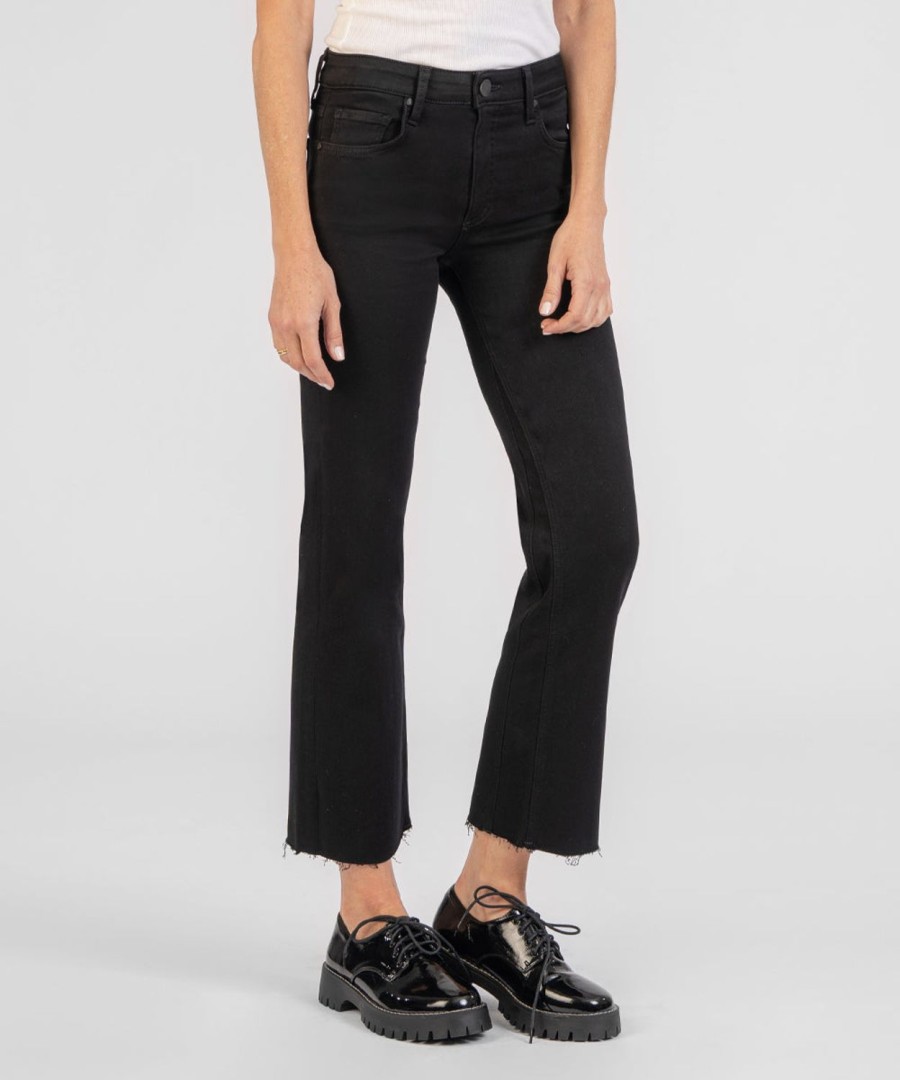 Clothing Kut from the Kloth | Kelsey Mid Rise Ankle Flare Black