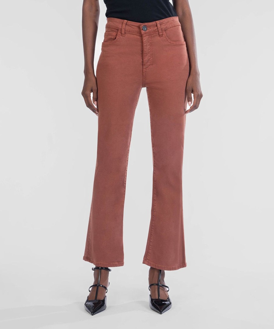 Denim Kut from the Kloth | Kelsey High Rise Fab Ab Ankle Flare, Exclusive Clove