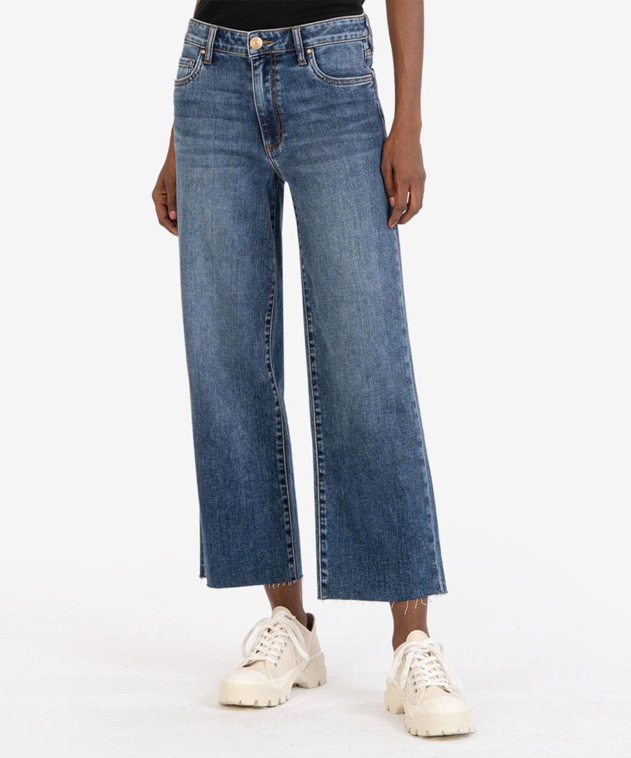 Denim Kut from the Kloth | Charlotte High Rise Wide Leg (Commendatory Wash) Commendatory W/Medium Base Wash