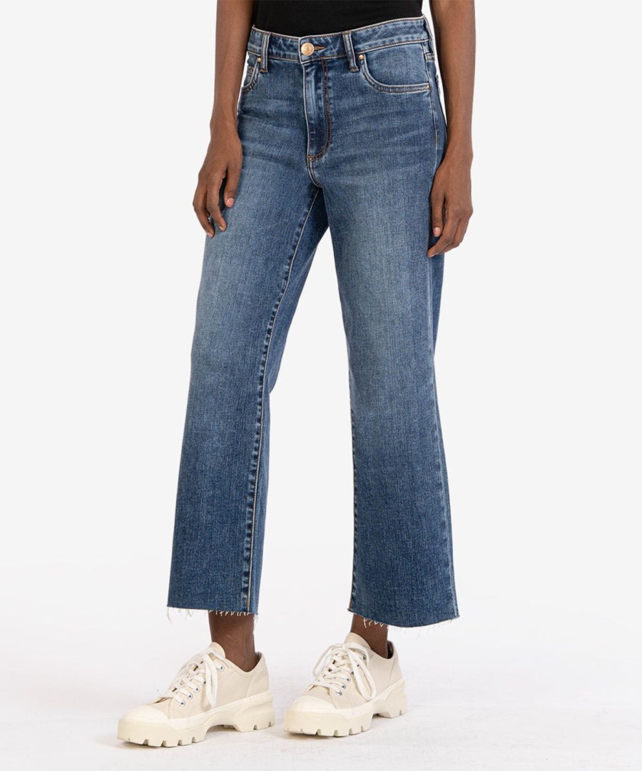 Denim Kut from the Kloth | Charlotte High Rise Wide Leg (Commendatory Wash) Commendatory W/Medium Base Wash