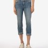 Denim Kut from the Kloth | Amy Crop Straight Leg Gained W/Med Base Wash