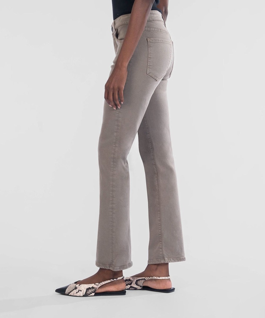 Fit Kut from the Kloth Kelsey Ankle Flare | Kelsey High Rise Fab Ab Ankle Flare, Exclusive Rosemary