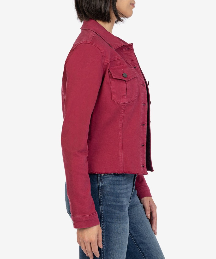 Clothing Kut from the Kloth | Kara Denim Jacket Bordeaux