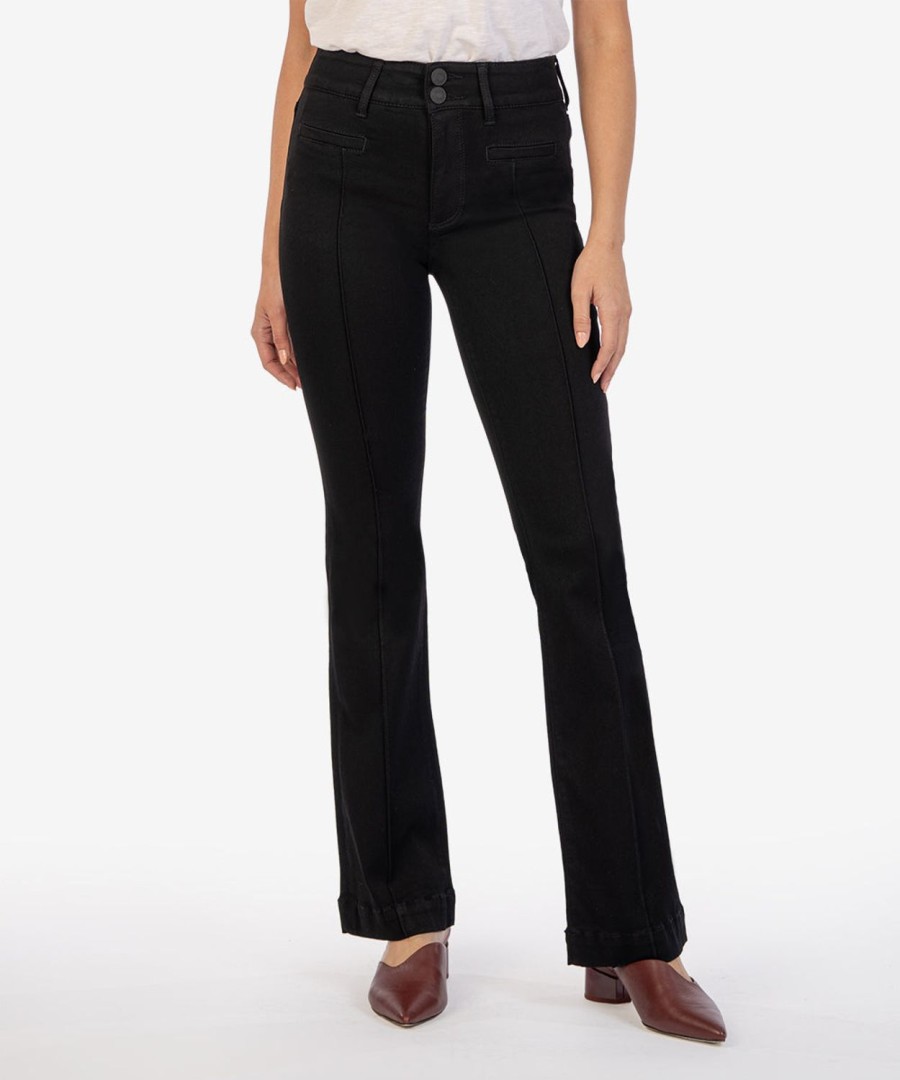 Denim Kut from the Kloth | Ana High Rise Flare Black