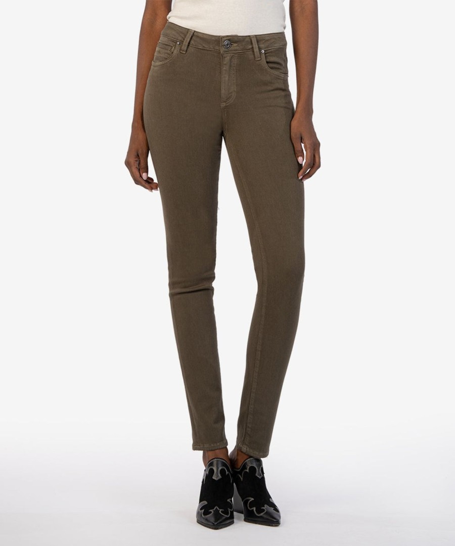 Clothing Kut from the Kloth | Diana Mid Rise Relaxed Fit Skinny Thyme