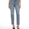 Fit Kut from the Kloth Rachael Mom Jean | Rachael High Rise Fab Ab Mom Jean Precision W/Medium Base Wash