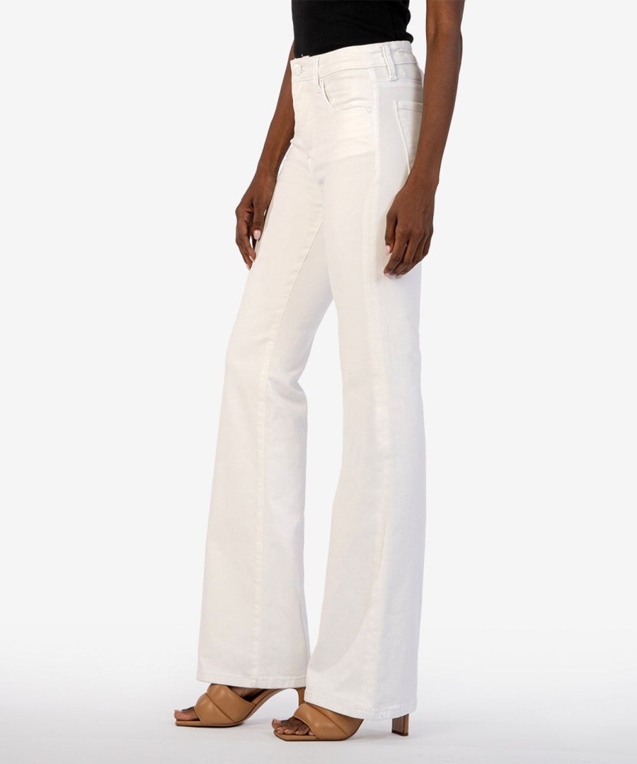 Fit Kut from the Kloth Ana Flare | Ana High Rise Fab Ab Flare Optic White