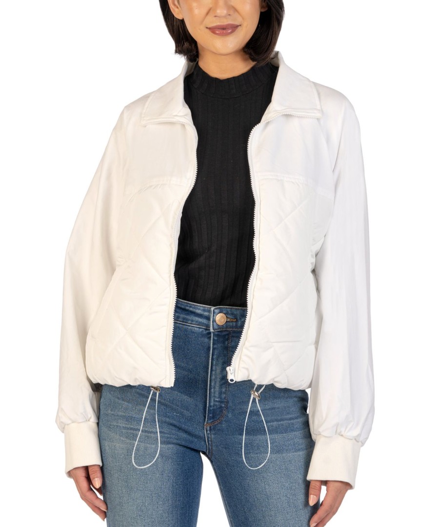 Clothing Kut from the Kloth | Adley Mixed Media Jacket Off White