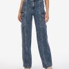 Denim Kut from the Kloth | Jodi High Rise Wide Straight Leg Wanted W/Dk Stone Base Wash