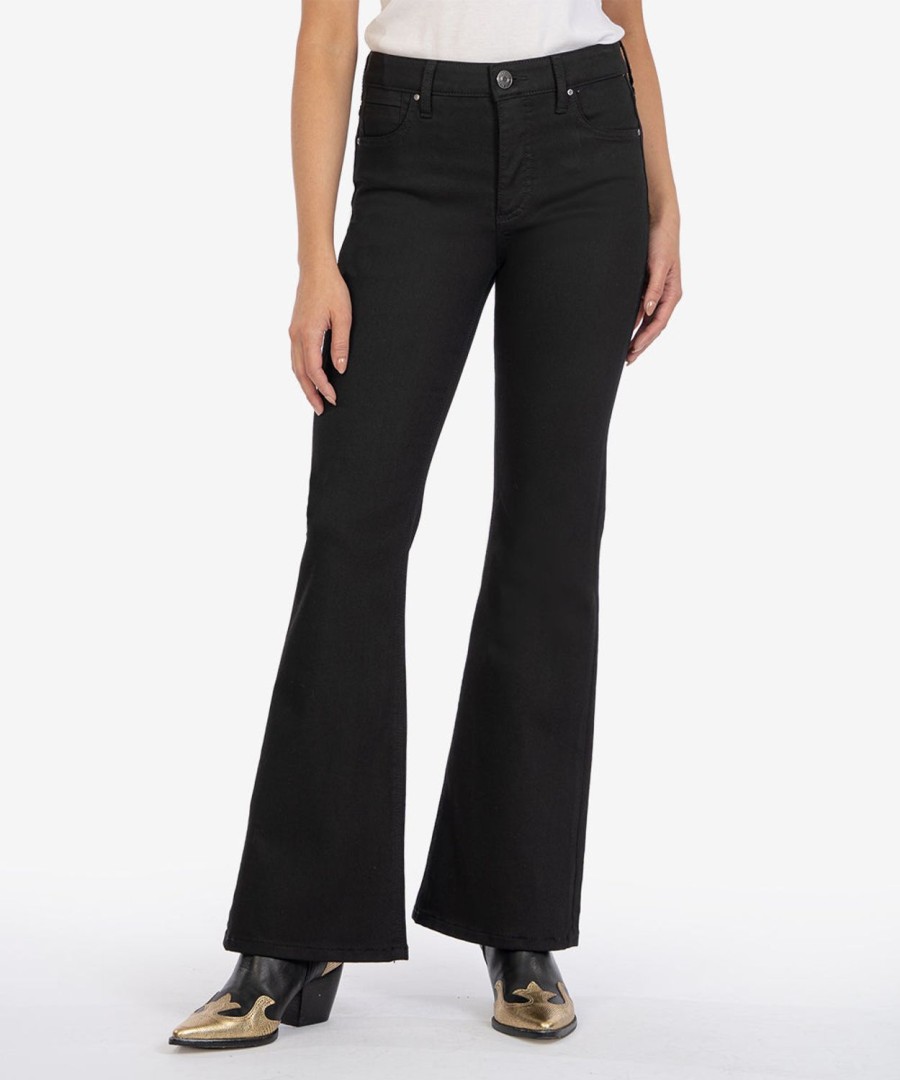 Denim Kut from the Kloth | Stella Fab Ab High Waist Flare Black