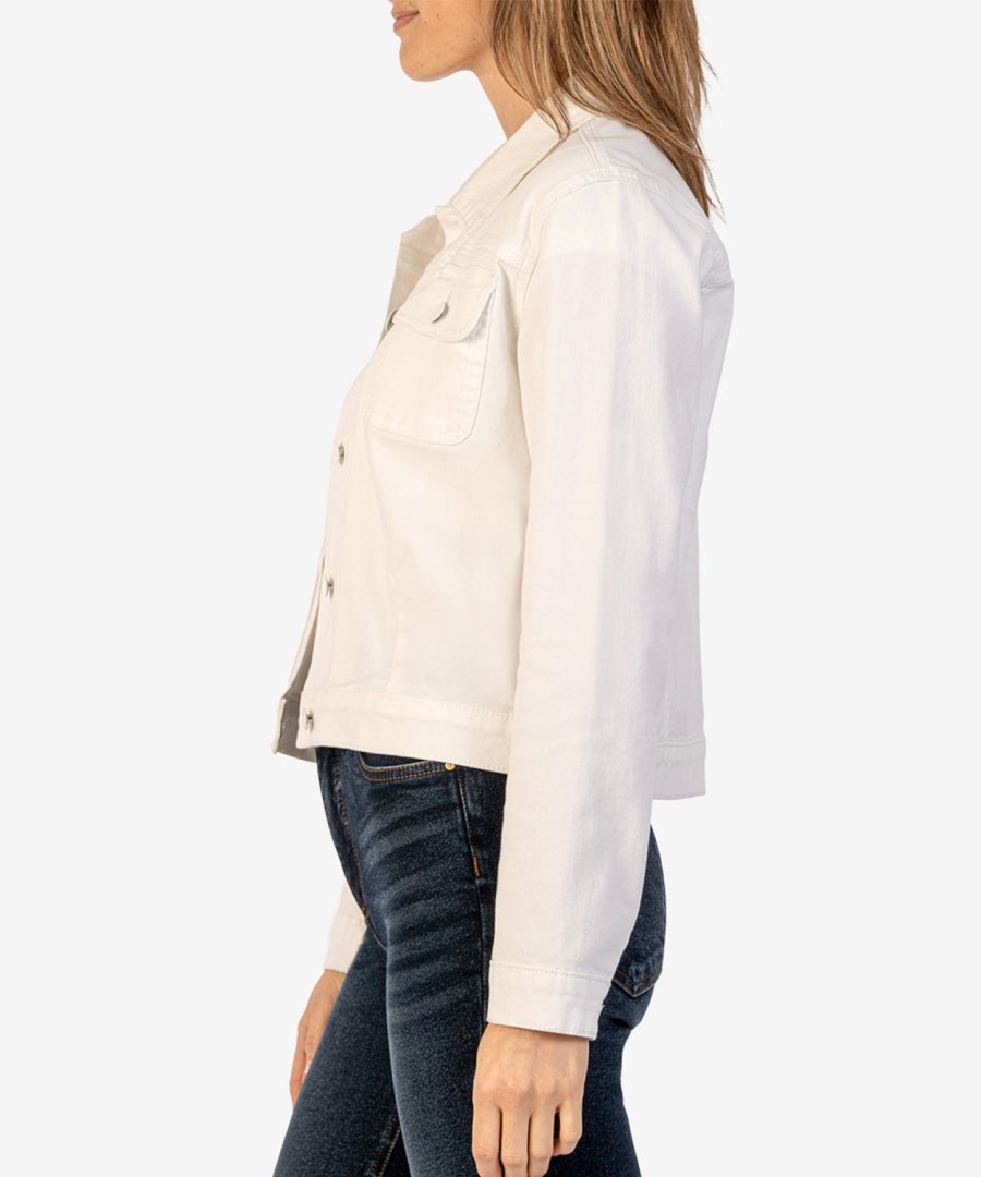 Clothing Kut from the Kloth | Ada Crop Jacket Optic White