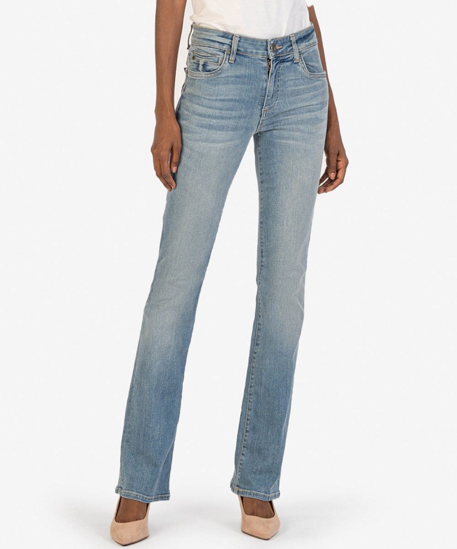 Fit Kut from the Kloth Natalie Boot Cut | Natalie Mid Rise Bootcut, Exclusive (Substantial Wash) Substantial W/Medium Base Wash