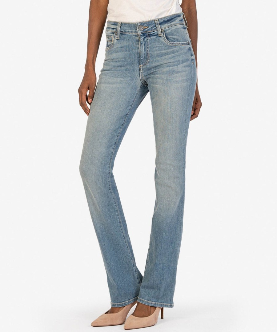 Fit Kut from the Kloth Natalie Boot Cut | Natalie Mid Rise Bootcut, Exclusive (Substantial Wash) Substantial W/Medium Base Wash