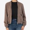 Clothing Kut from the Kloth | Evie Faux Suede Bomber Jacket Almond