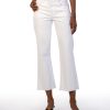 Fit Kut from the Kloth Kelsey Ankle Flare | Kelsey High Rise Ankle Flare, Petite Optic White