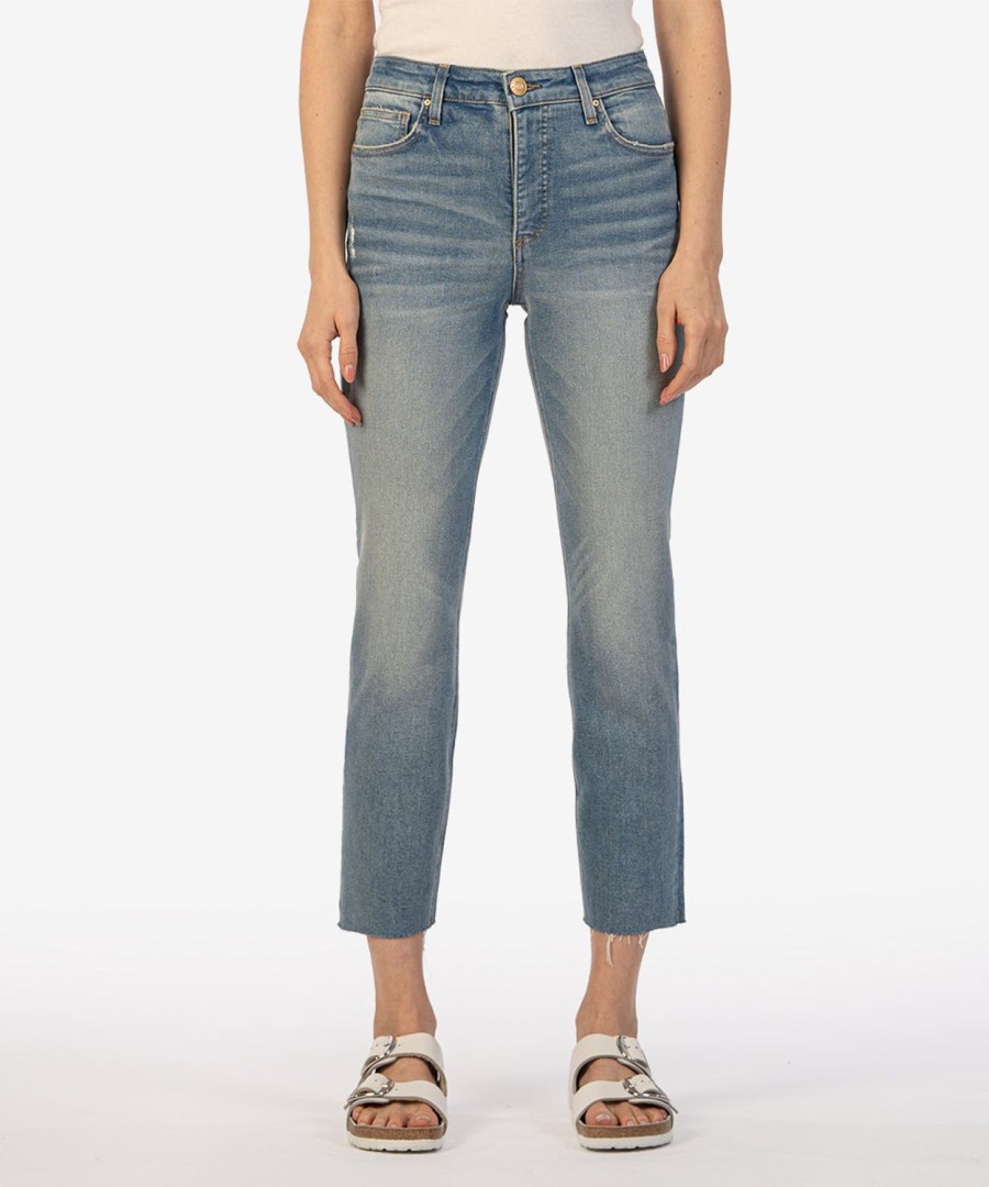 Denim Kut from the Kloth | Rachael High Rise Fab Ab Mom Jean, Exclusive Reconciled W/Med Base Wash