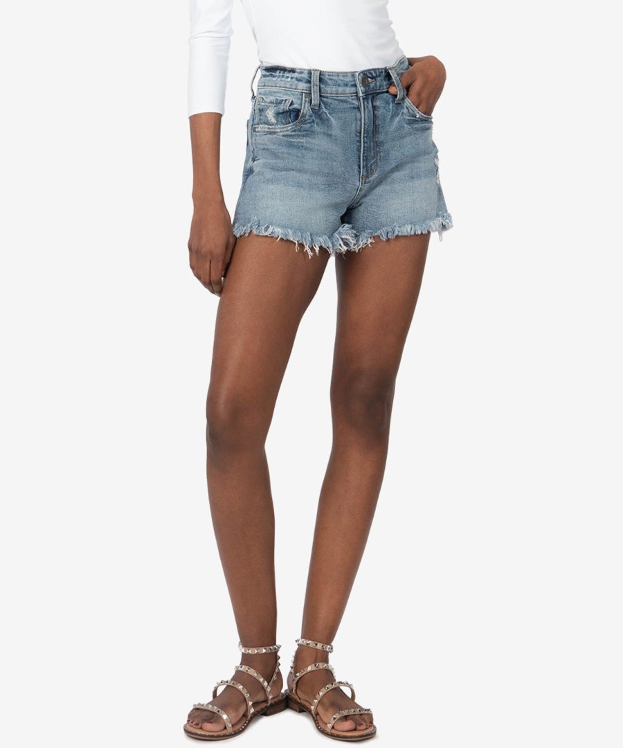 Denim Kut from the Kloth | Jane High Rise Short (Proactive Wash) Proactive W/Medium Base Wash