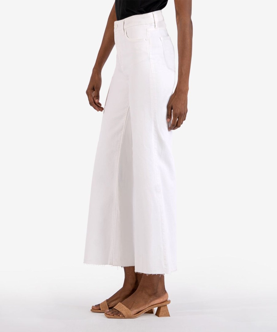 Fit Kut from the Kloth Meg Wide Leg | Meg High Rise Fab Ab Wide Leg Optic White