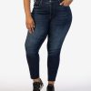 Fit Kut from the Kloth Rachael Mom Jean | Rachael High Rise Fab Ab Mom Jean, Plus Management W/Dk Stone Base Wash