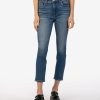 Denim Kut from the Kloth | Catherine High Rise Crop Straight Leg New W/Medium Base Wash