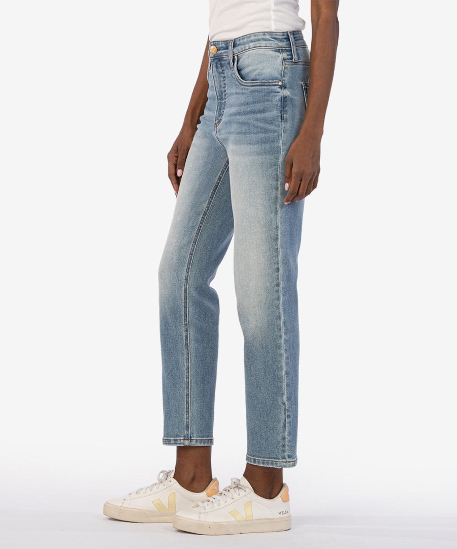 Fit Kut from the Kloth Rachael Mom Jean | Rachael High Rise Fab Ab Mom Jean Coherently W/Medium Base Wash