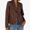 Clothing Kut from the Kloth | Carina Faux Suede Drape Jacket (Exclusive, ) Chocolate