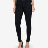 Denim Kut from the Kloth | Mia Mid Rise Slim Fit Skinny, Exclusive ( Caviar Denim) Black