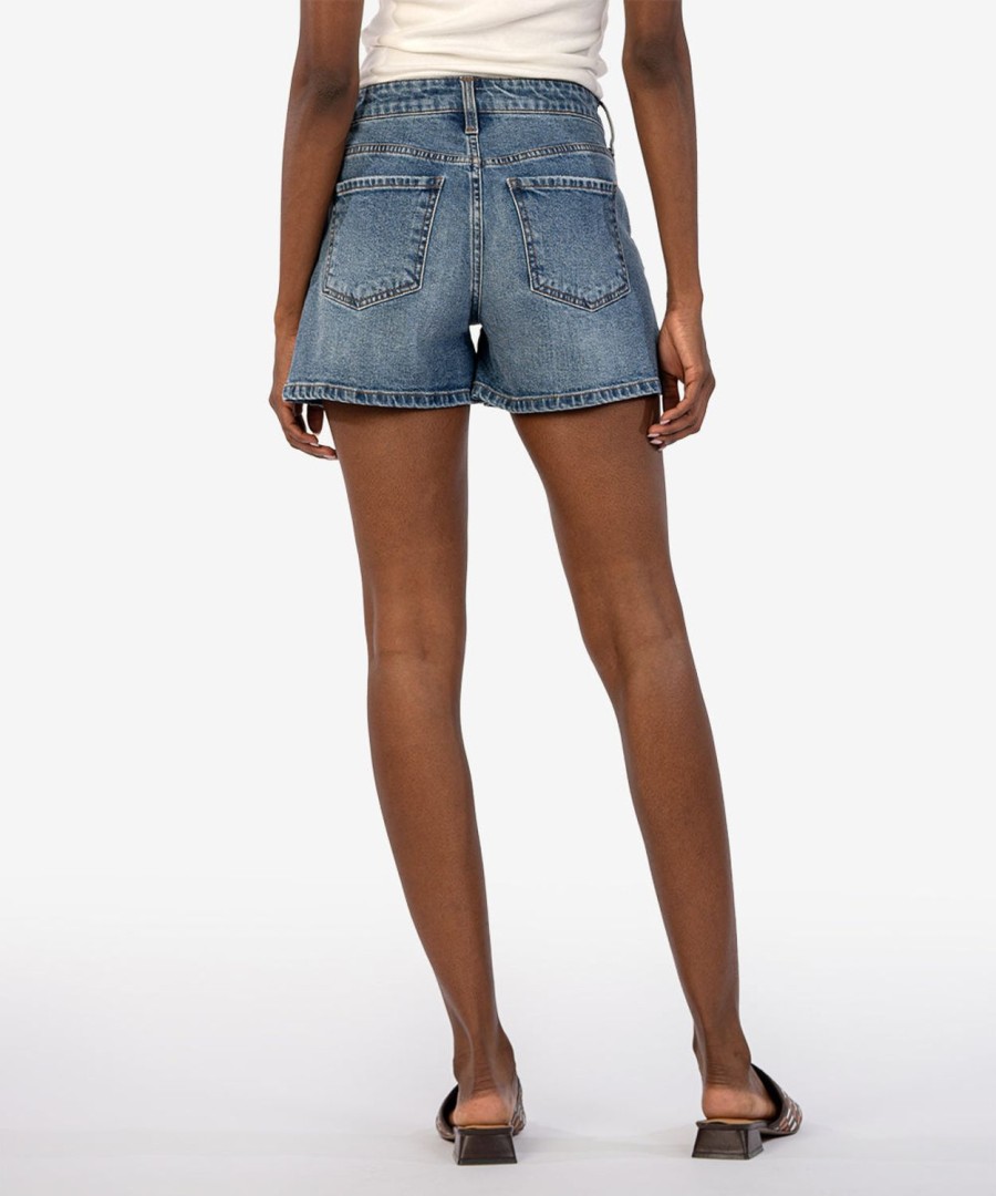 Fit Kut from the Kloth Jane High Rise Short | Jane High Rise Short Distinguished W/Medium Base Wash