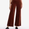 Denim Kut from the Kloth | Meg High Rise Velveteen Wide Leg Trouser Brick