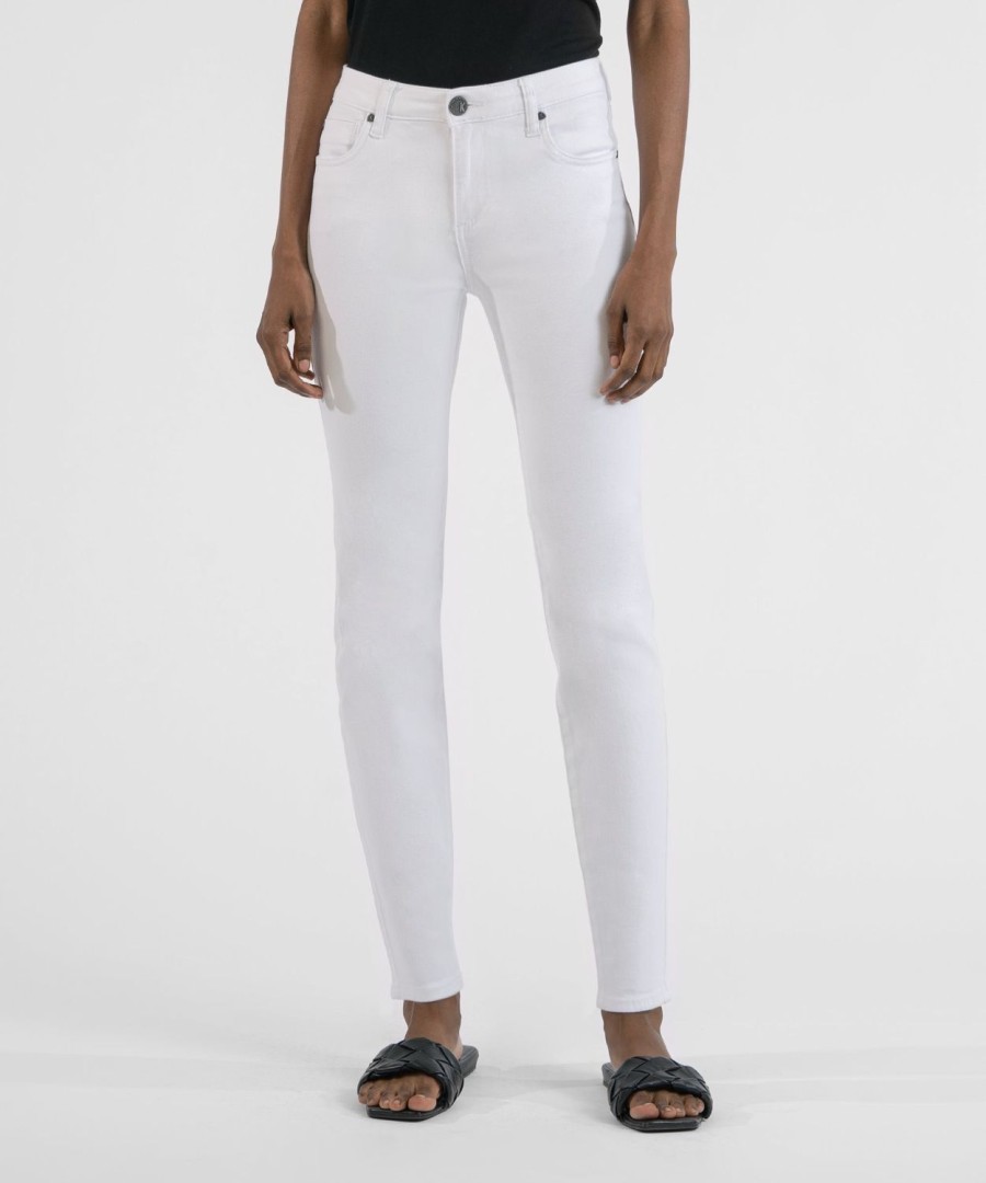 Fit Kut from the Kloth Diana Relaxed Fit Skinny | Diana Mid Rise Relaxed Fit Skinny, Exclusive (White) Optic White