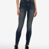 Denim Kut from the Kloth | Mia High Rise Fab Ab Slim Fit Skinny Spearheaded W/Dk Base Wash